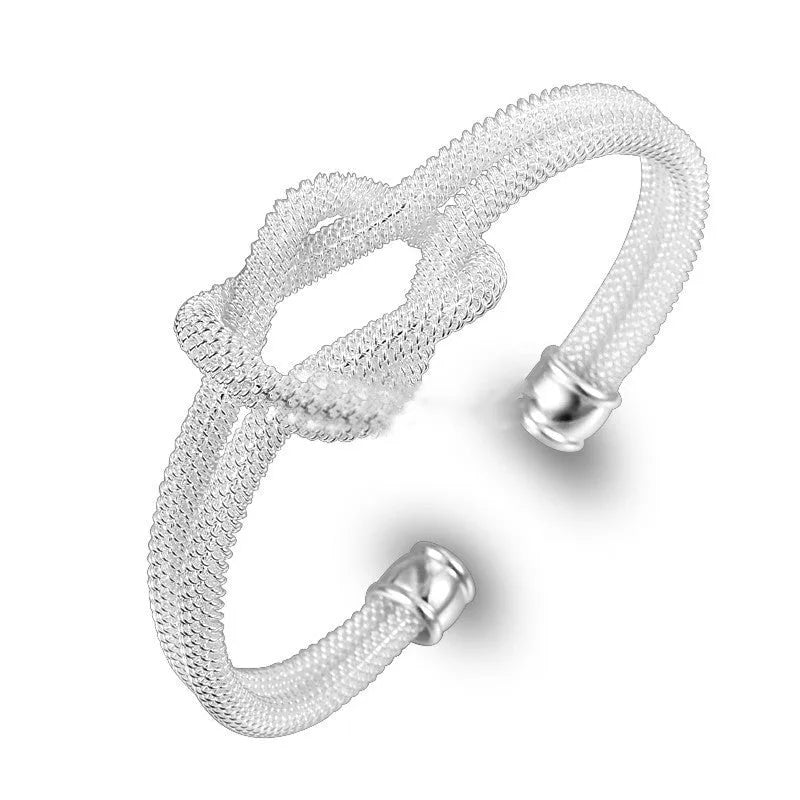 Knotted Woven Mesh Bracelet Mesh Woven Bracelet - Bellarte Enchanté Knotted Woven Mesh Bracelet Mesh Woven Bracelet